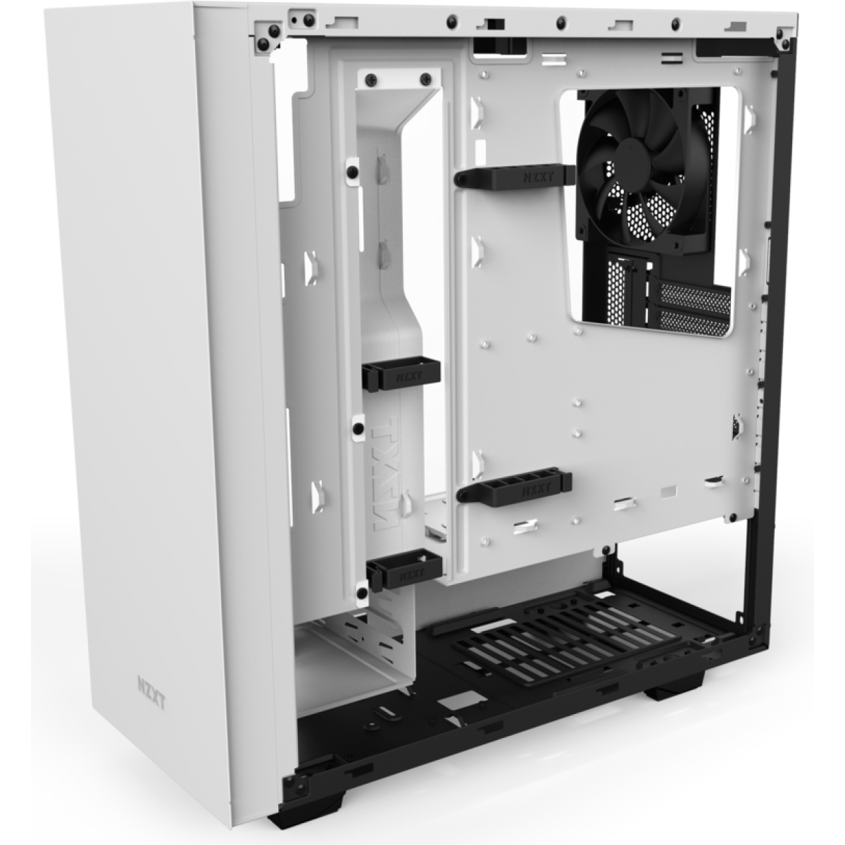 Gabinete Gamer NZXT S340 Elite, Mid Tower, Com 2 Fans, Vidro Temperado, White, Sem Fonte, CA-S340W-W2