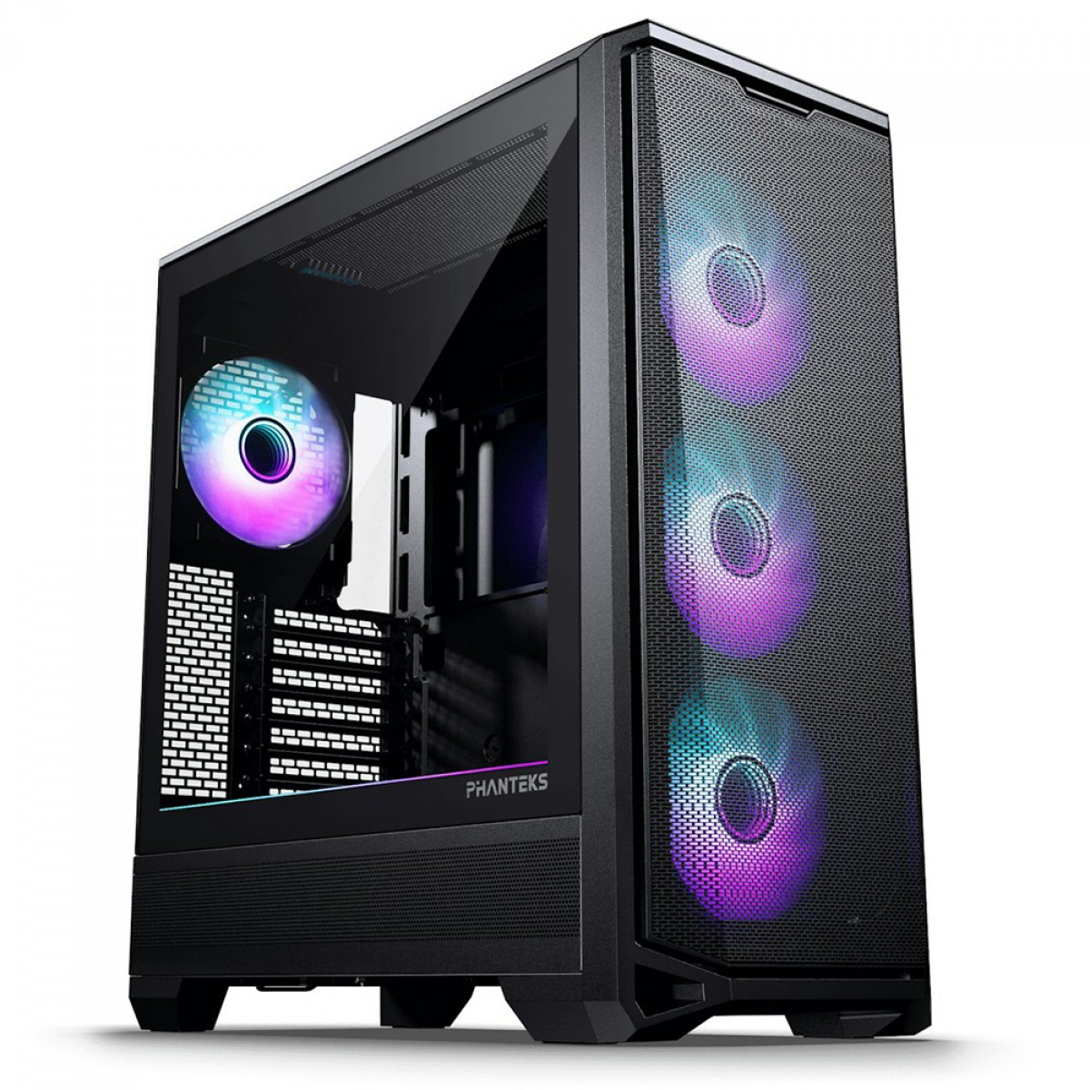 Gabinete Gamer Phanteks Eclipse G400A, Mid Tower, Vidro Temperado, EATX, Com 4 Fans D-RGB, Preto, PH-EC400GA_DBK01