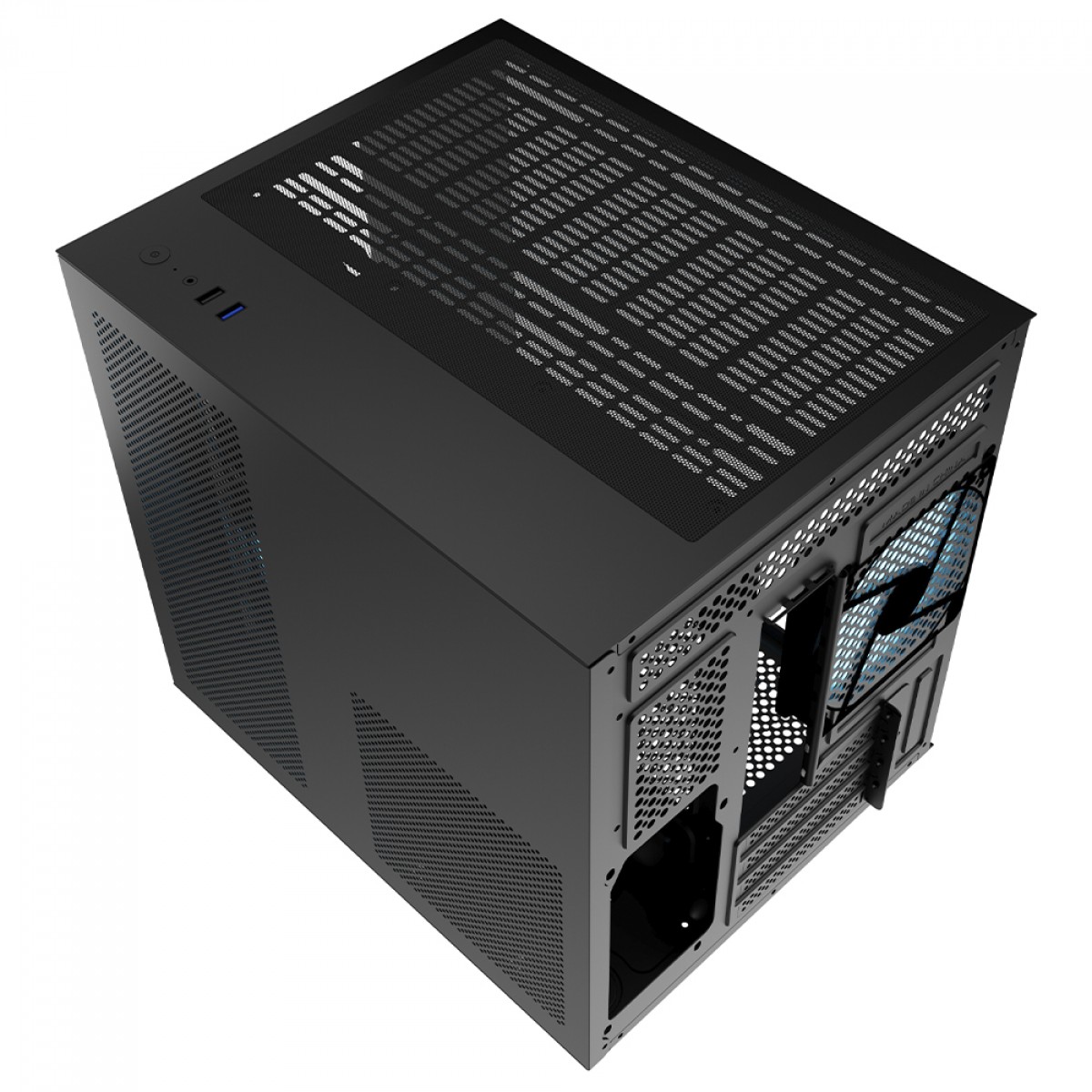 Gabinete Gamer Pure Power Aqua, Mid Tower, Vidro Temperado, M-ATX, Sem Fonte, Sem Fan, Preto, PP-CS-AQMABSF