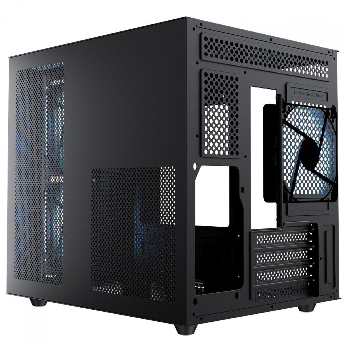 Gabinete Gamer Pure Power Aqua, Mid Tower, Vidro Temperado, M-ATX, Sem Fonte, Sem Fan, Preto, PP-CS-AQMABSF