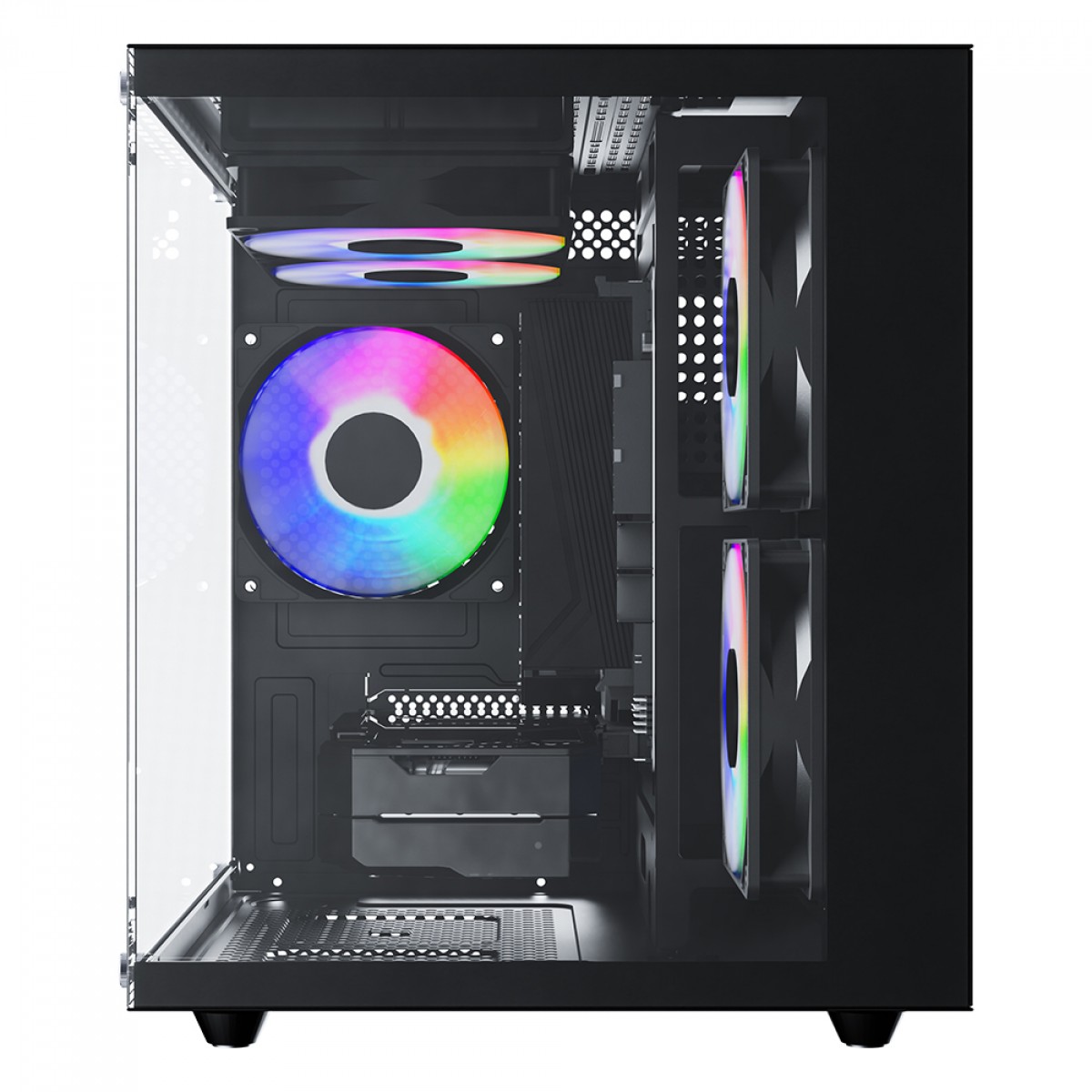 Gabinete Gamer Pure Power Aqua, Mid Tower, Vidro Temperado, M-ATX, Sem Fonte, Sem Fan, Preto, PP-CS-AQMABSF