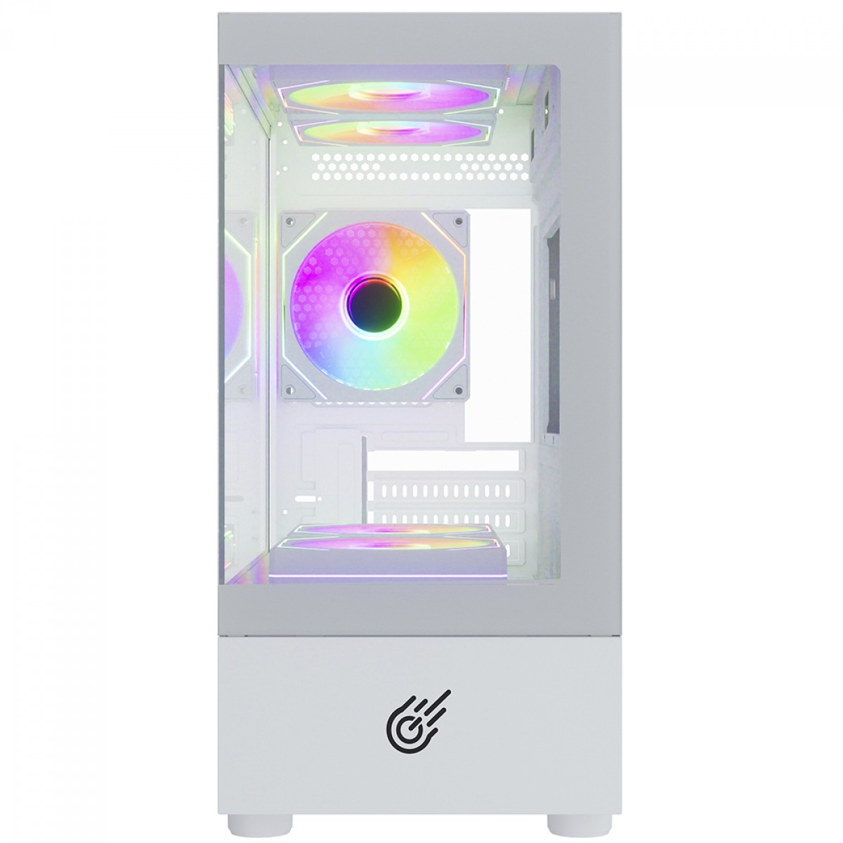 Gabinete Gamer Pure Power Aura, Mid Tower, Vidro Temperado, MATX, Sem Fonte, Sem Fan, Branco, PP-CS-AUITWSF