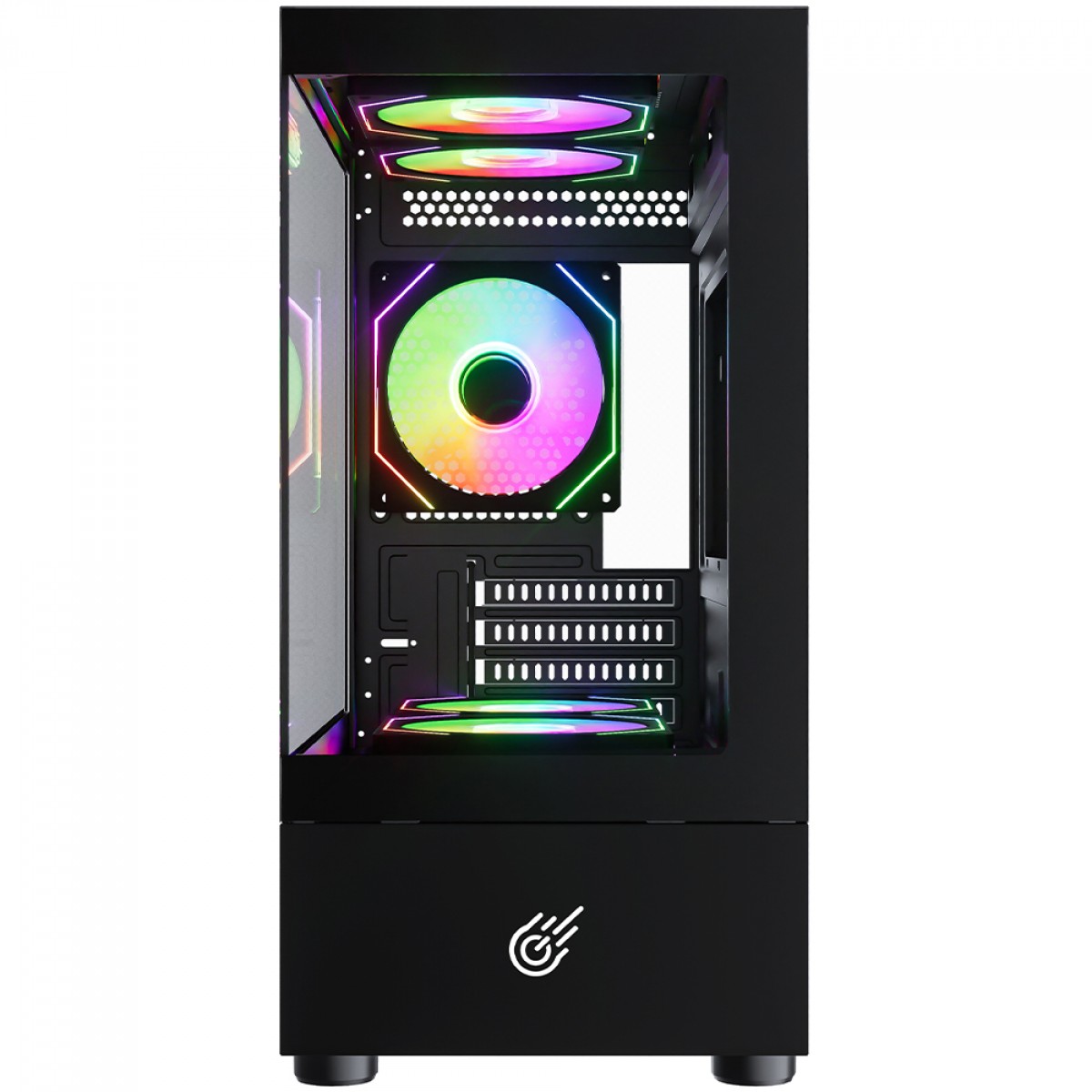Gabinete Gamer Pure Power Aura, Mid Tower, Vidro Temperado, MATX, Sem Fonte, Sem Fan, Preto, PP-CS-AUITPSF