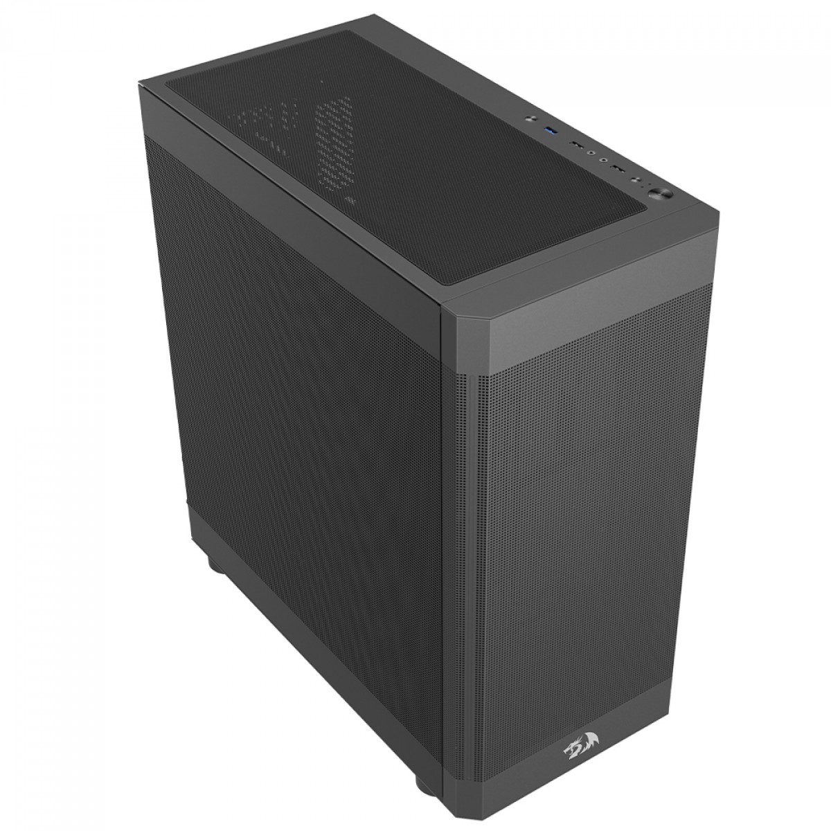 Gabinete Gamer Redragon Aeroflow, Mid Tower, Mesh, E-ATX, Black, Sem Fonte, Sem Fan, CA-603B