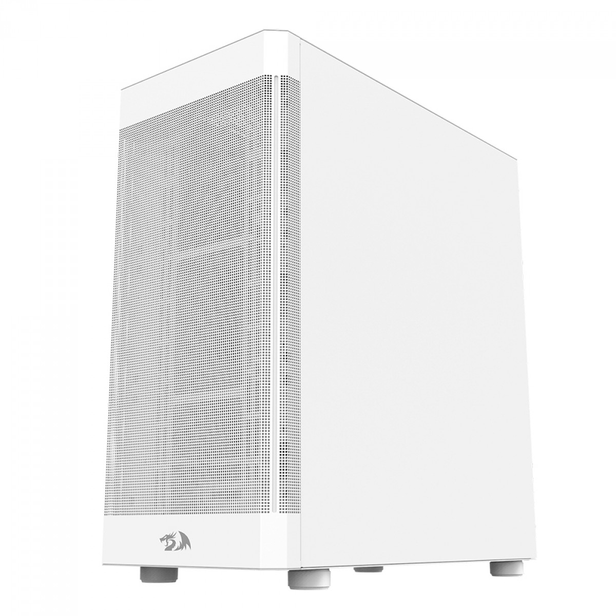 Gabinete Gamer Redragon Aeroglass Lunar, Mid Tower, Vidro Temperado, E-ATX, White, Sem Fonte, Sem Fan, CA-602W