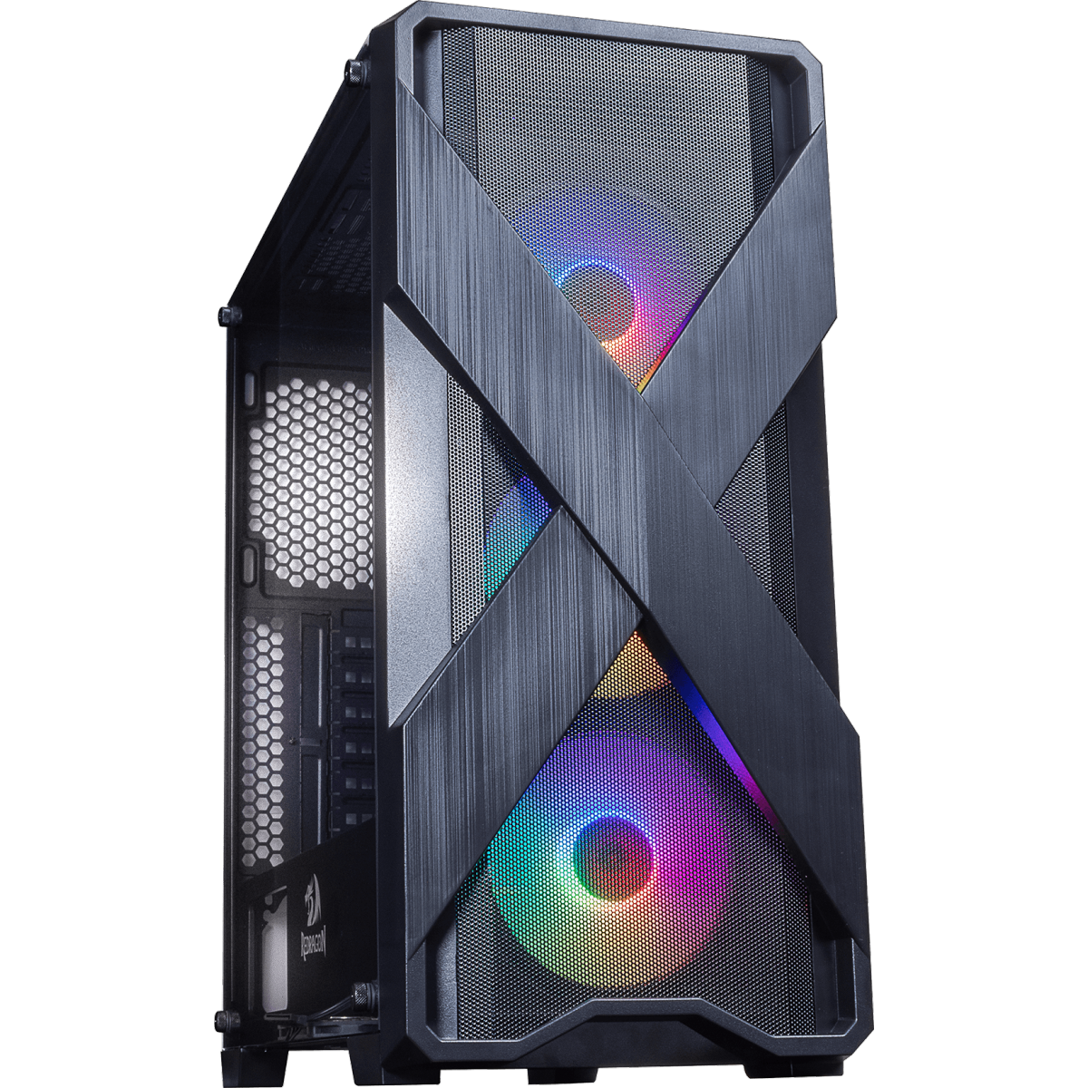 Gabinete Gamer Redragon Brawn, Mid Tower, Vidro Temperado, Black, Sem fonte, Sem Fan, GC-500