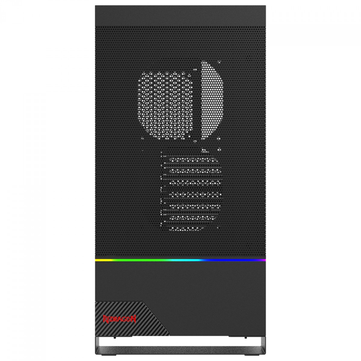 Gabinete Gamer Redragon Carbon RGB, Mid Tower, Vidro Temperado, ATX, Sem Fonte, Sem Fan, Preto, CA-610B
