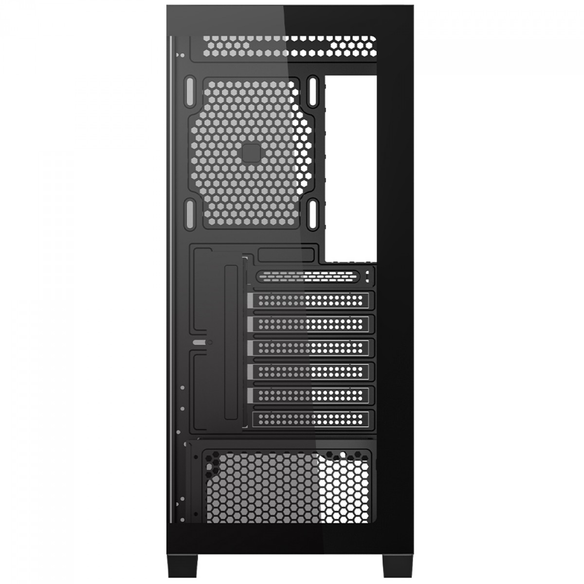 Gabinete Gamer Redragon Deflect, Mid Tower, Vidro Temperado, ATX, Sem Fonte, Sem Fan, Preto, CA-609B