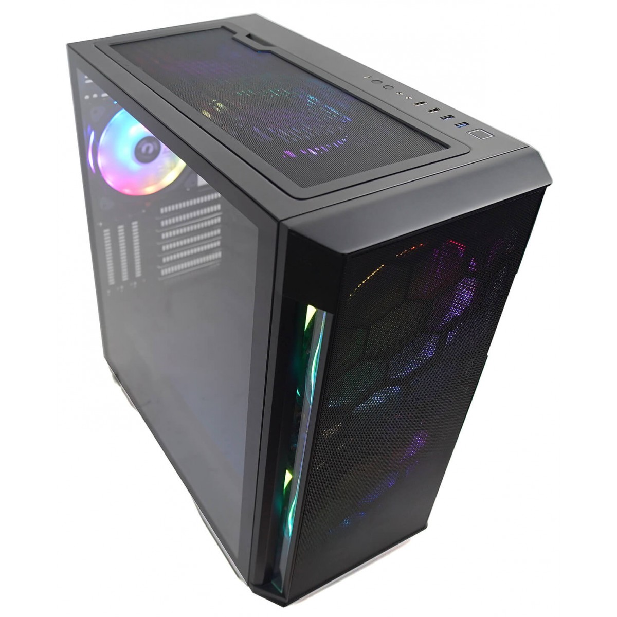 Gabinete Gamer ReDragon Demolisher, Mid Tower, Vidro Temperado, Black, ATX, Sem Fonte, Sem Fan, GC-706B