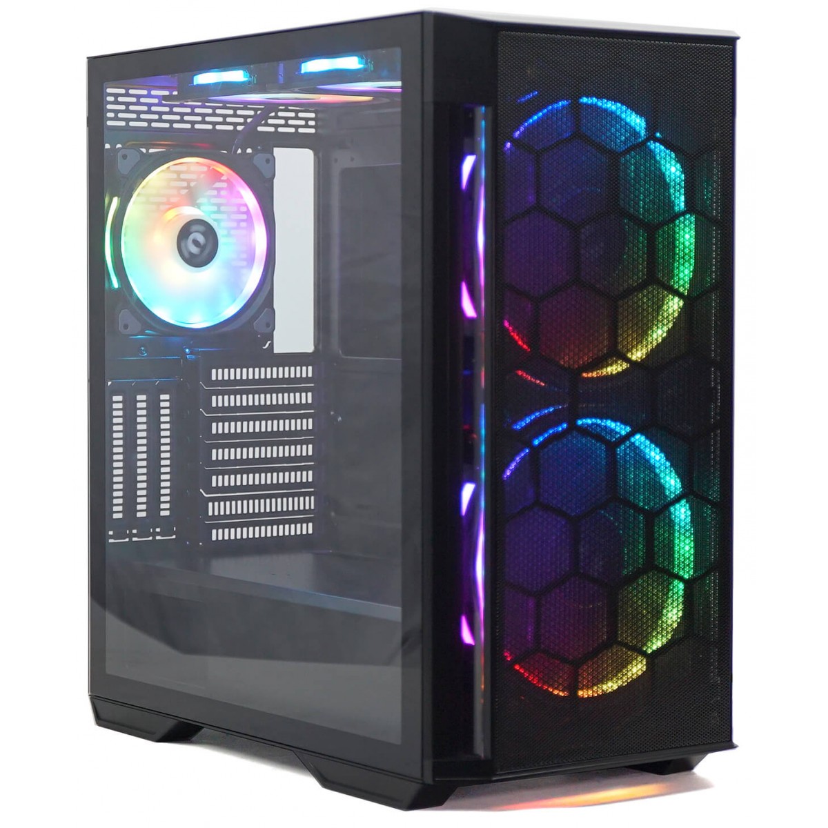 Gabinete Gamer ReDragon Demolisher, Mid Tower, Vidro Temperado, Black, ATX, Sem Fonte, Sem Fan, GC-706B