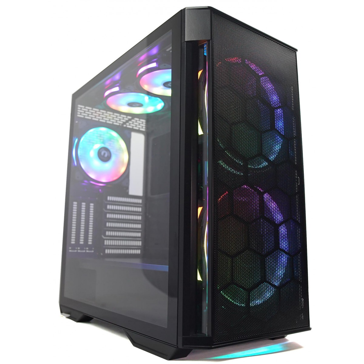 Gabinete Gamer ReDragon Demolisher, Mid Tower, Vidro Temperado, Black, ATX, Sem Fonte, Sem Fan, GC-706B