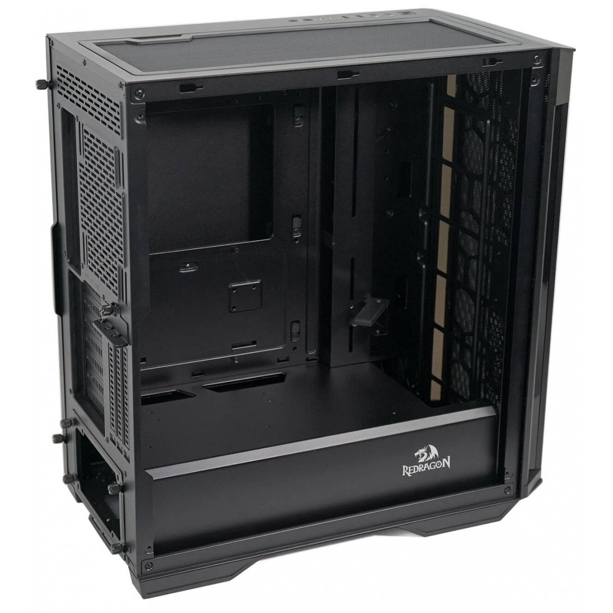 Gabinete Gamer ReDragon Demolisher, Mid Tower, Vidro Temperado, Black, ATX, Sem Fonte, Sem Fan, GC-706B