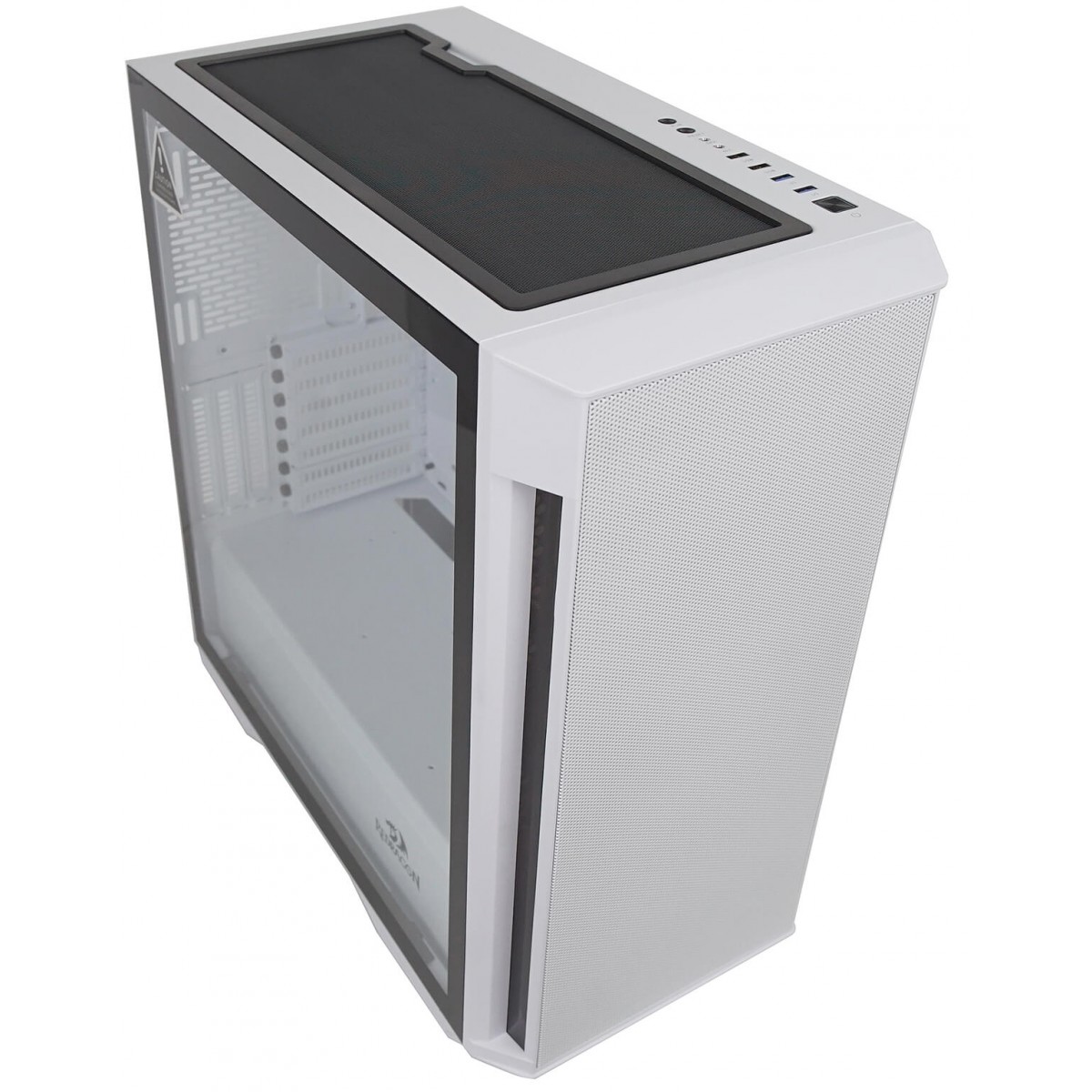 Gabinete Gamer Redragon Demolisher, Mid Tower, Vidro Temperado, White, ATX, Sem Fonte, Sem Fan, GC-706W