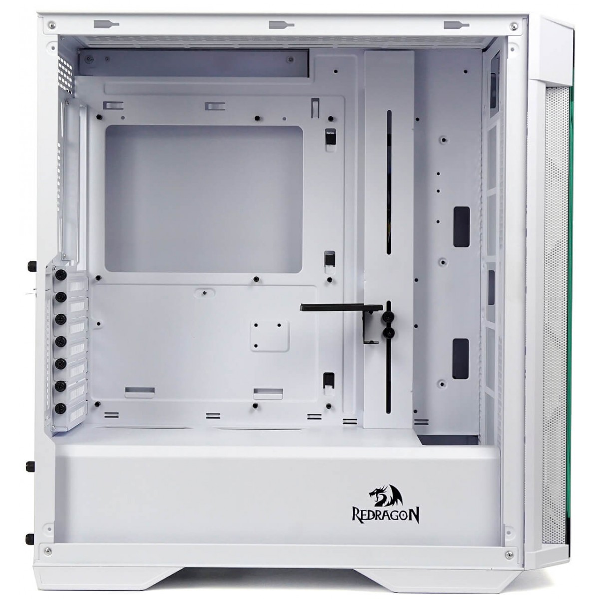 Gabinete Gamer Redragon Demolisher, Mid Tower, Vidro Temperado, White, ATX, Sem Fonte, Sem Fan, GC-706W