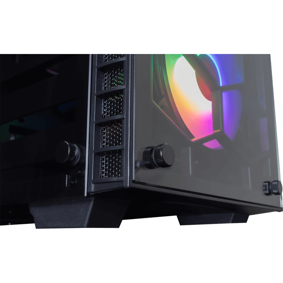 Gabinete Gamer Redragon, Diamond Storm Pro RGB, Mid Tower, Vidro Temperado, Black, Sem Fonte, Com 3 Fans, CA903 PRO