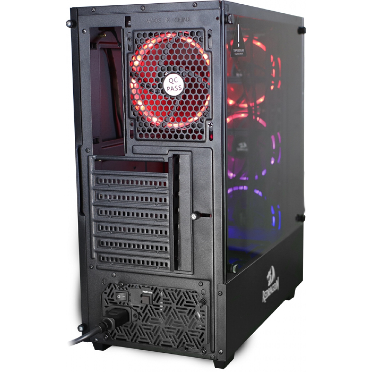 Gabinete Gamer Redragon, Grapple, Mid Tower, Vidro Temperado, Black, Sem Fonte, Sem Fan