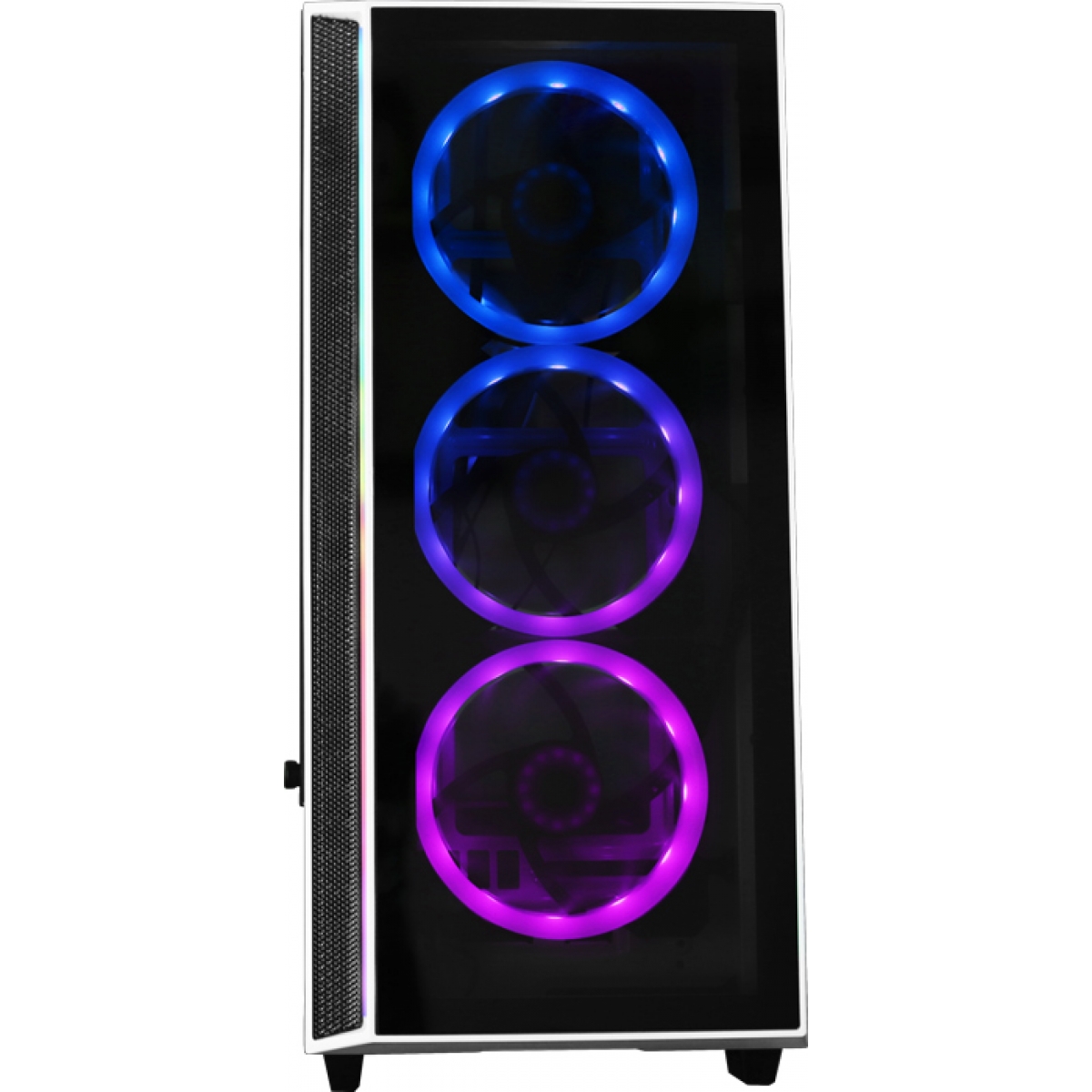 Gabinete Gamer Redragon Grapple, Mid Tower, Vidro Temperado, White, GC-607WH, Sem Fonte, Sem Fan