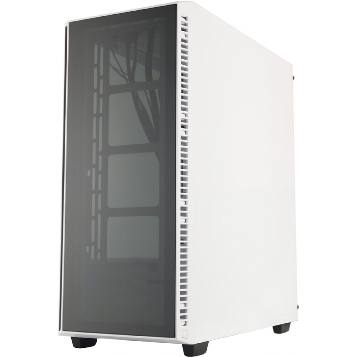 Gabinete Gamer Redragon Grapple, Mid Tower, Vidro Temperado, White, GC-607WH, Sem Fonte, Sem Fan