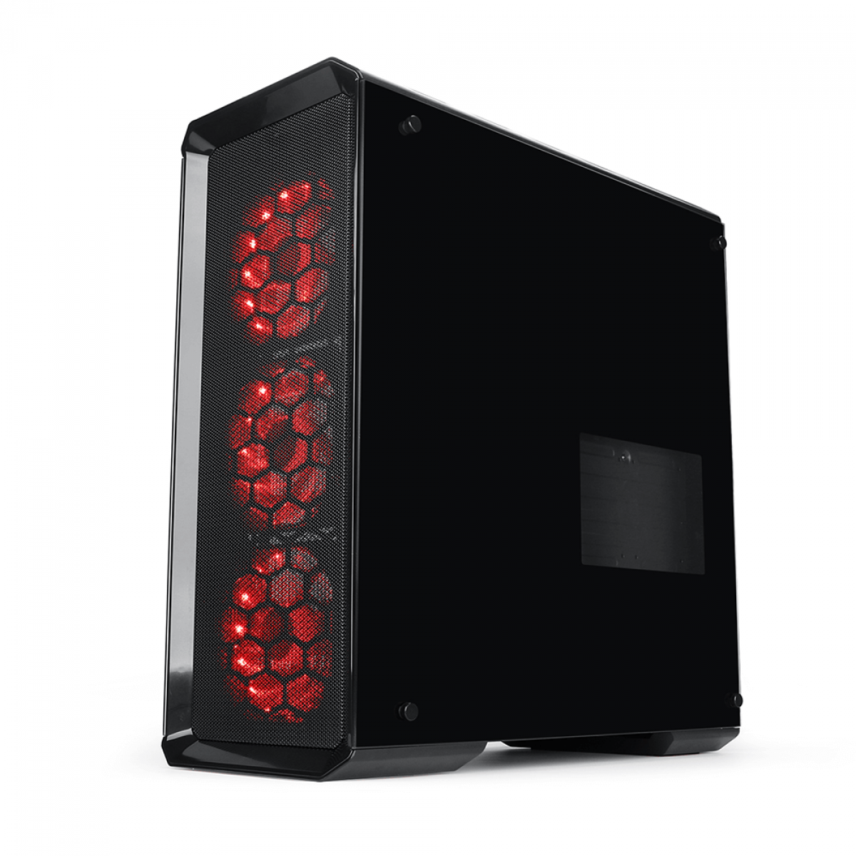 Gabinete Gamer Redragon Grimlock, Mid Tower, Vidro Temperado, Black, Sem Fonte, Com 1 Fan, GC-602-1