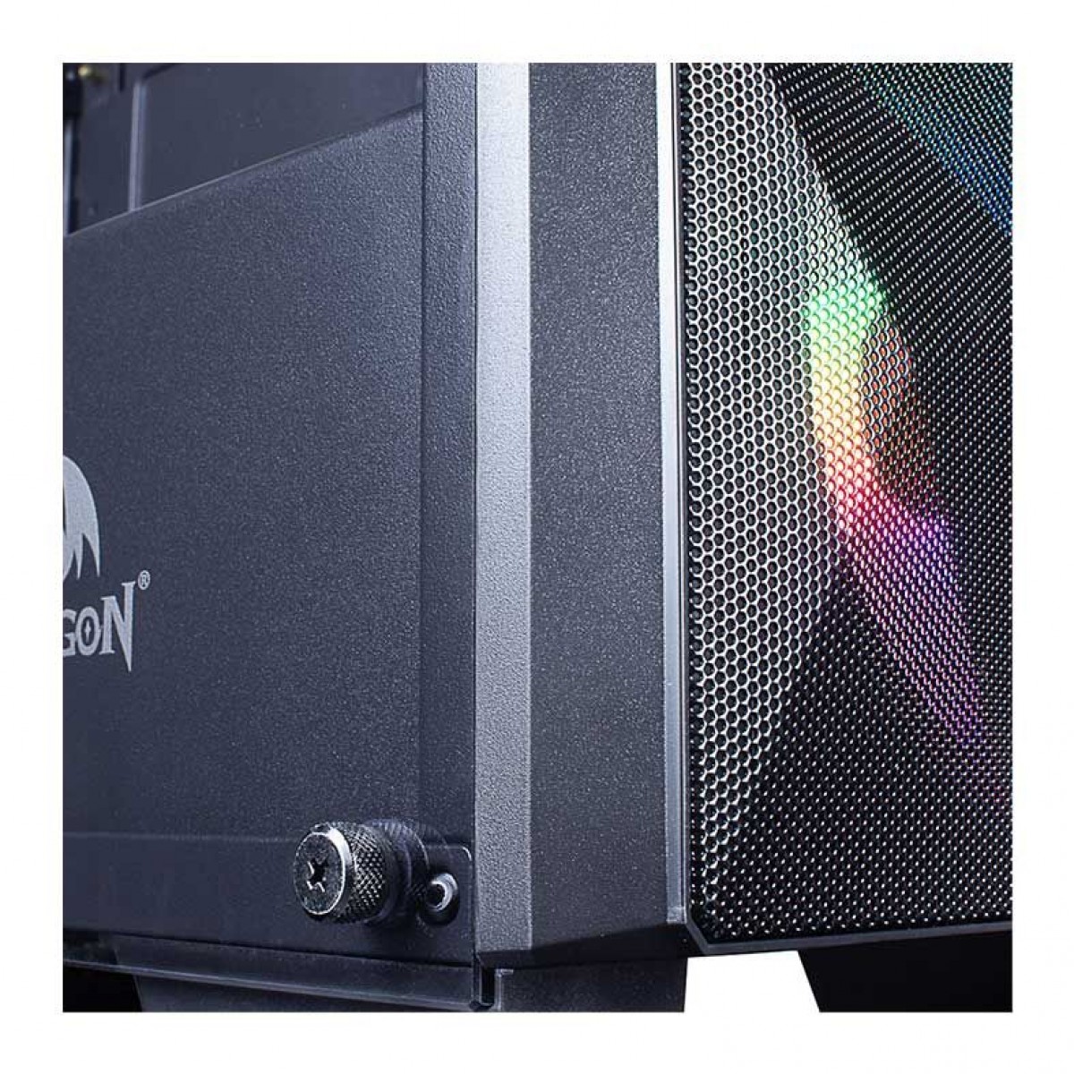 Gabinete Gamer Redragon Grindor, Mid Tower, Vidro Temperado, Black, Sem Fonte, Sem Fan