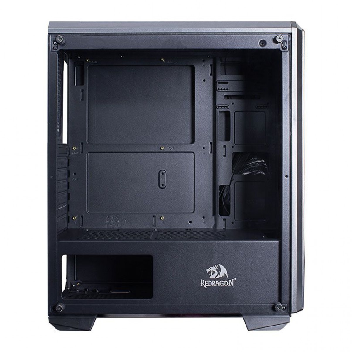 Gabinete Gamer Redragon Grindor, Mid Tower, Vidro Temperado, Black, Sem Fonte, Sem Fan