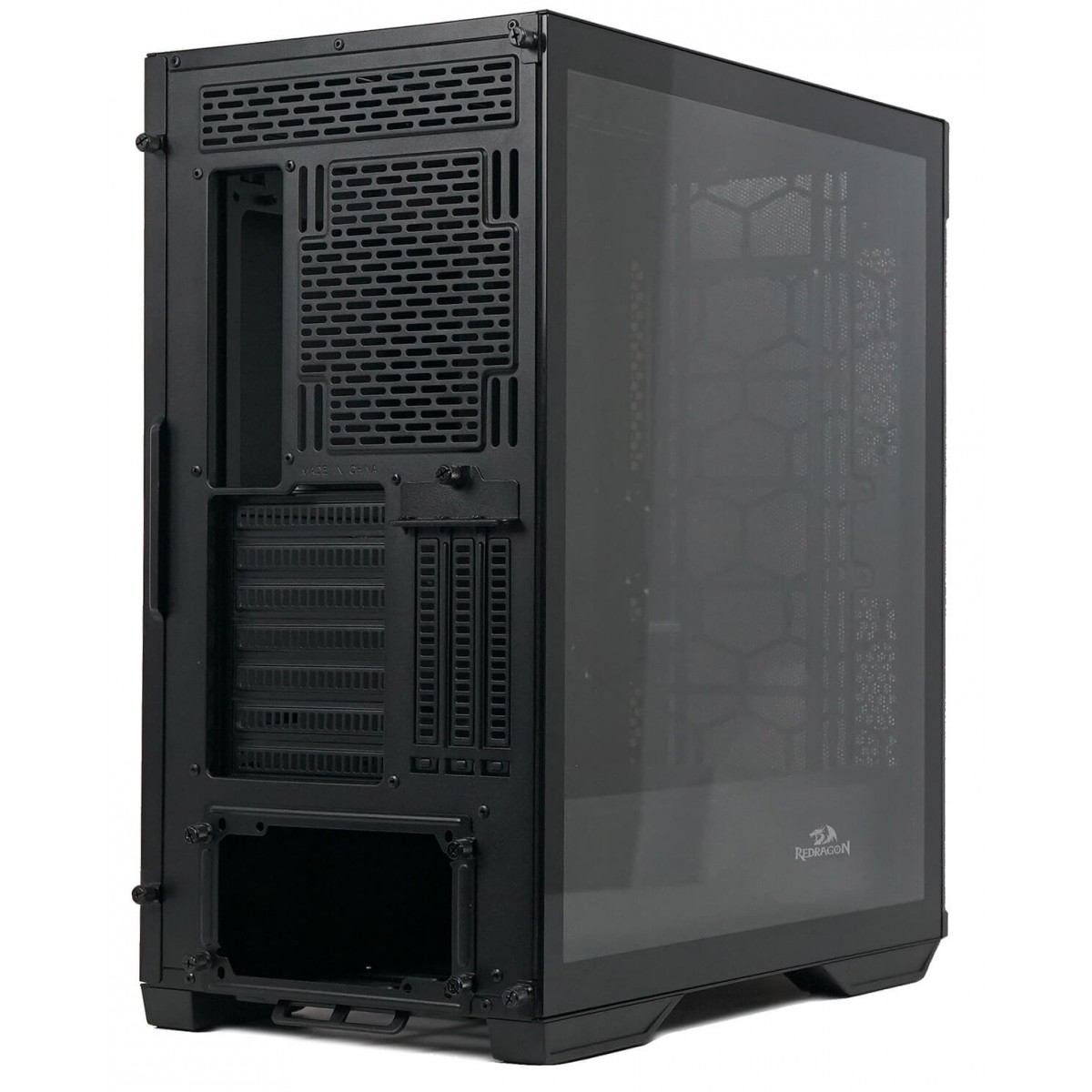 Gabinete Gamer ReDragon Infernal Dragon Strafe, Mid Tower, Vidro Temperado, Black, ATX, Sem Fonte, Sem Fan, GC-706IF