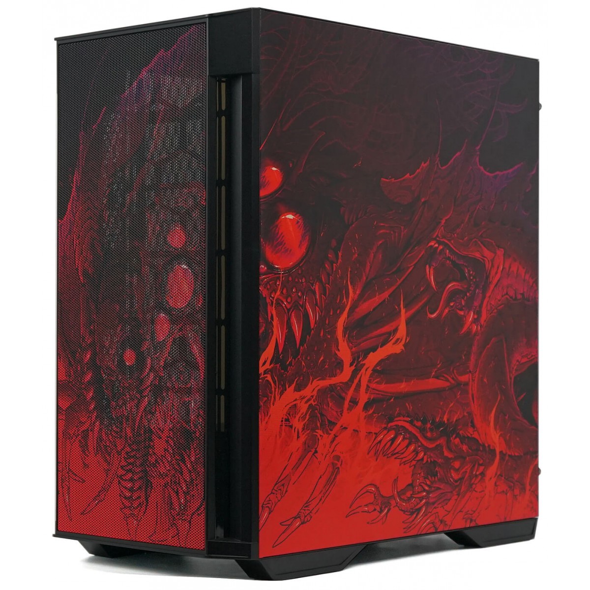 Gabinete Gamer ReDragon Infernal Dragon Strafe, Mid Tower, Vidro Temperado, Black, ATX, Sem Fonte, Sem Fan, GC-706IF