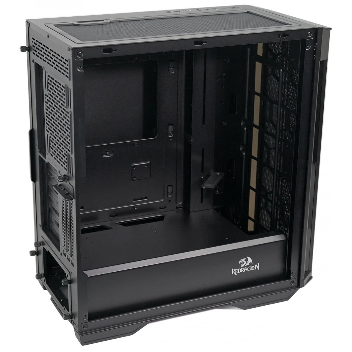Gabinete Gamer ReDragon Infernal Dragon Strafe, Mid Tower, Vidro Temperado, Black, ATX, Sem Fonte, Sem Fan, GC-706IF