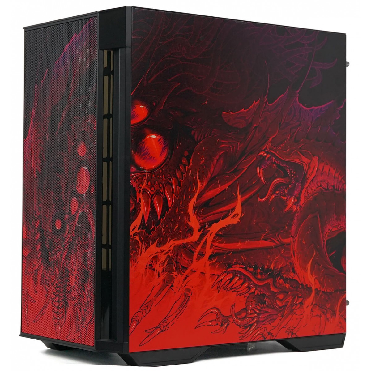 Gabinete Gamer ReDragon Infernal Dragon Strafe, Mid Tower, Vidro Temperado, Black, ATX, Sem Fonte, Sem Fan, GC-706IF
