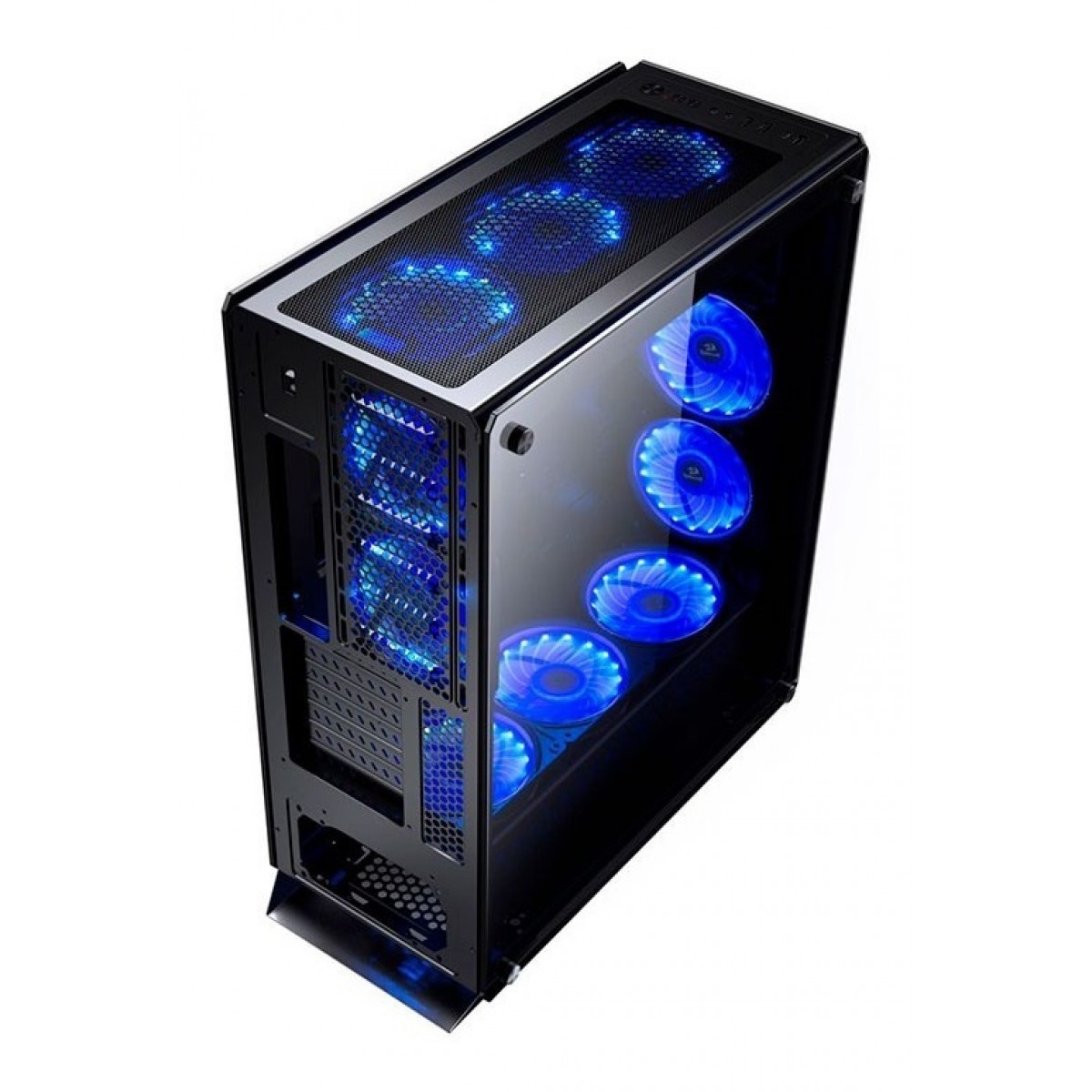 Gabinete Gamer Redragon, Ironhide RGB, Full Tower, Vidro Temperado, Black, Sem Fonte, Com 6 Fans, RD-GC-801