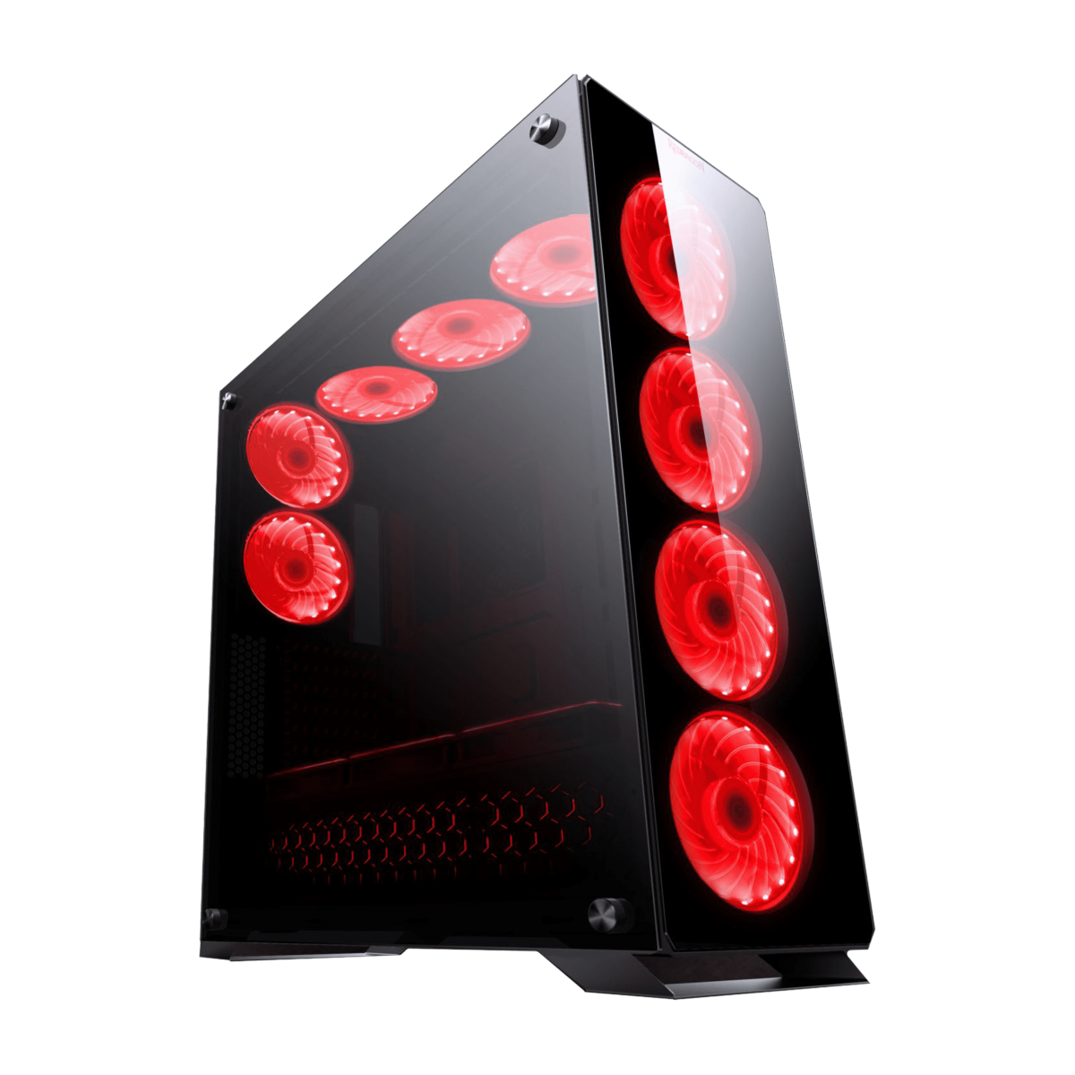 Gabinete Gamer Redragon, Ironhide RGB, Full Tower, Vidro Temperado, Black, Sem Fonte, Com 6 Fans, RD-GC-801