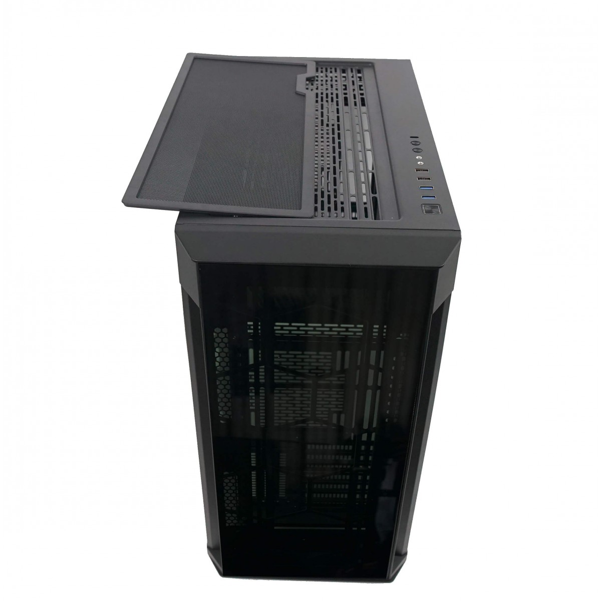 Gabinete Gamer Redragon Megatron, Mid Tower, Vidro Temperado, Black, ATX, Sem Fonte, Sem Fans, GC-705B