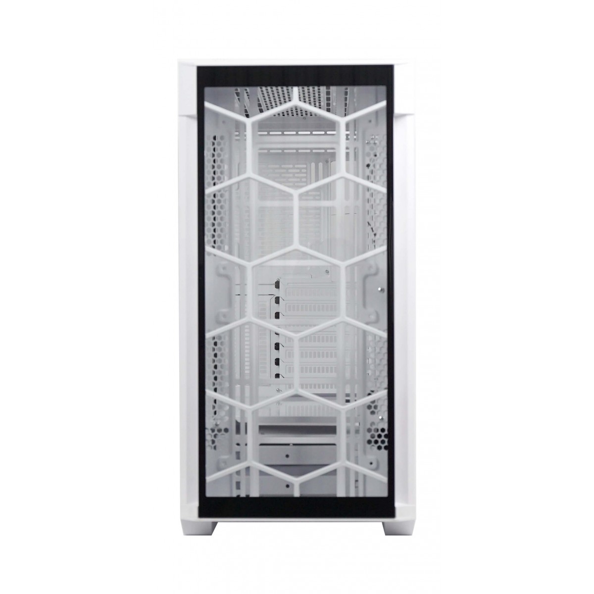 Gabinete Gamer Redragon Megatron, Mid Tower, Vidro Temperado, White, ATX, Sem Fonte, Sem Fans, GC-705W