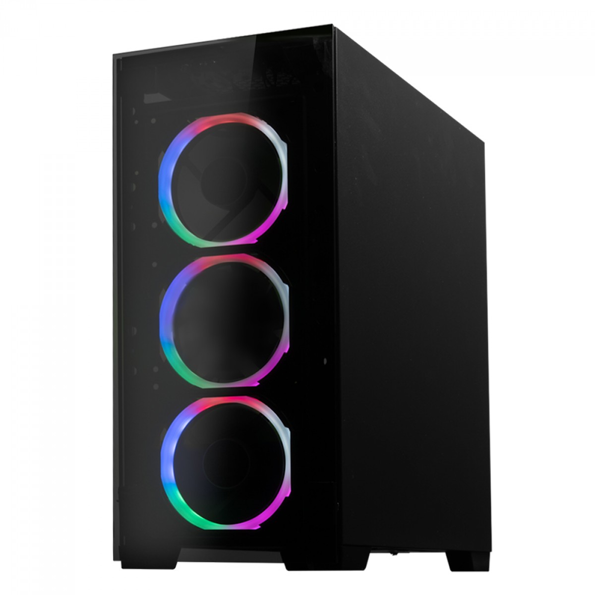 Gabinete Gamer Redragon Mixmaster, Mid Tower, Vidro Temperado, Black, ATX, Sem Fonte, Com 3 Fans, GC-618