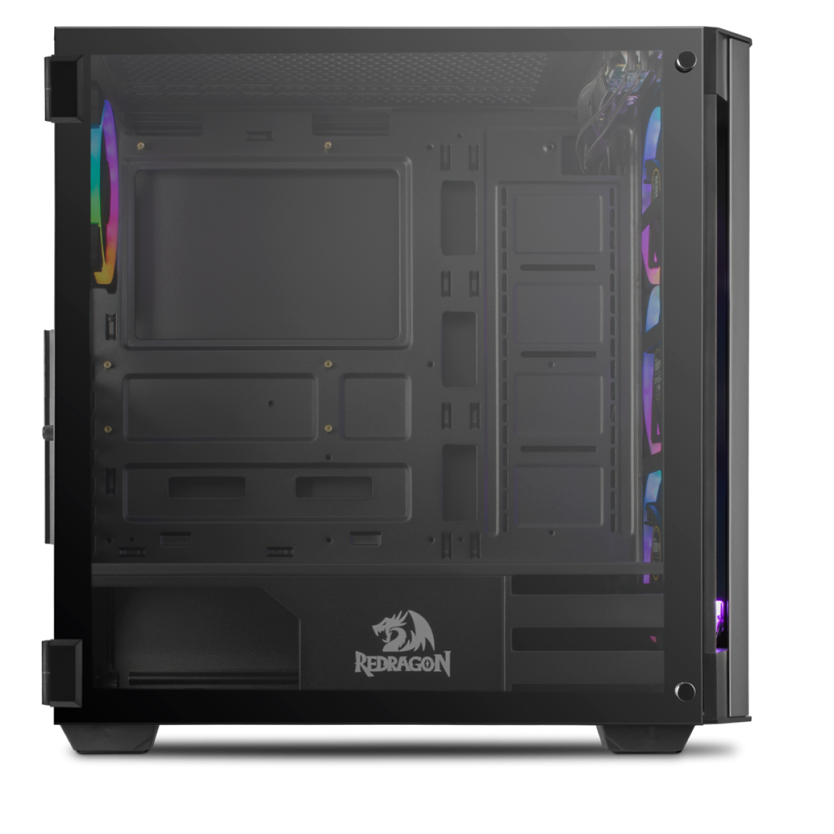 Gabinete Gamer Redragon, Nosecone, Mid Tower, Vidro Temperado, Black, Sem Fonte, Sem Fan, GC-909