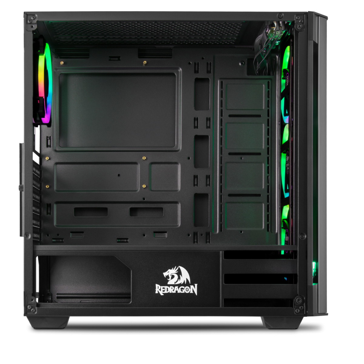 Gabinete Gamer Redragon, Nosecone, Mid Tower, Vidro Temperado, Black, Sem Fonte, Sem Fan, GC-909