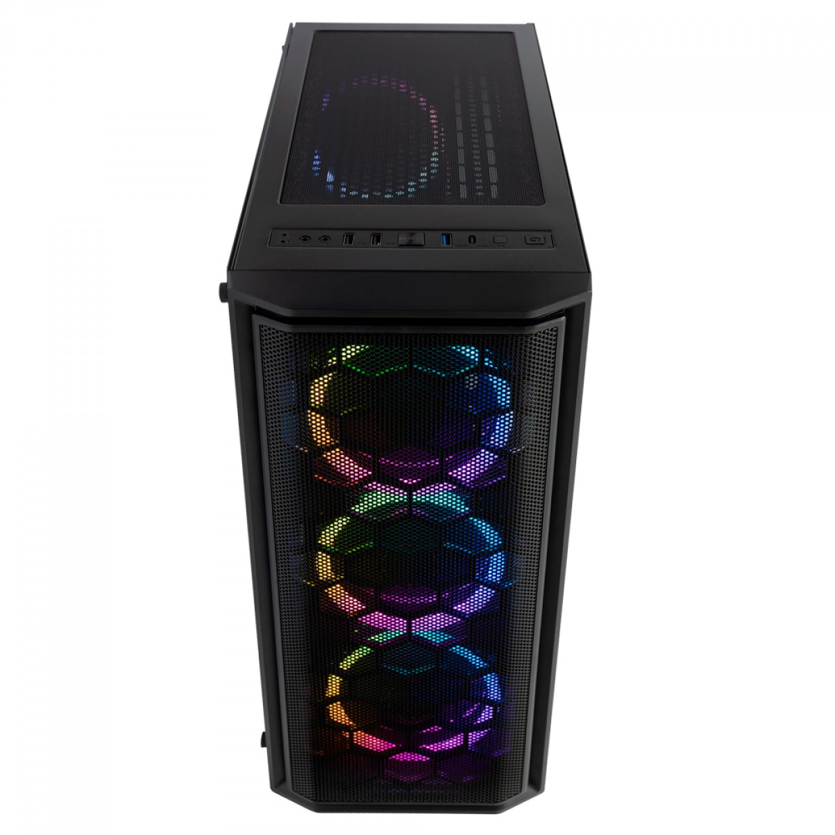 Gabinete Gamer Redragon Ramhorn, Mid Tower, S-Fan, Vidro Temperado, Black, Sem fonte