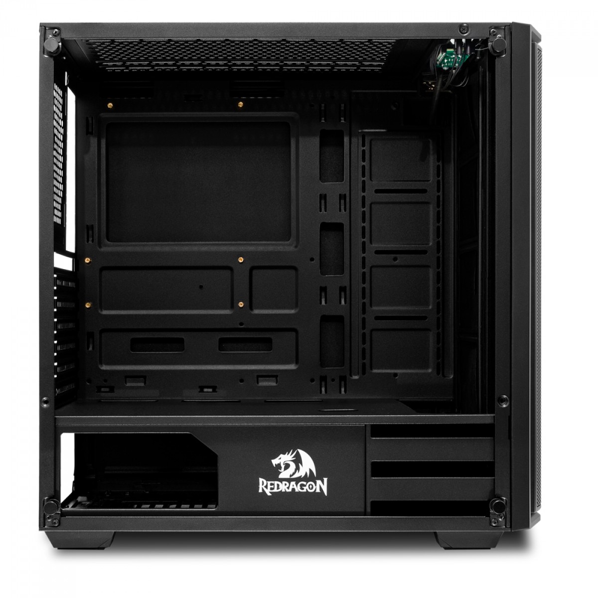 Gabinete Gamer Redragon Ramhorn, Mid Tower, S-Fan, Vidro Temperado, Black, Sem fonte