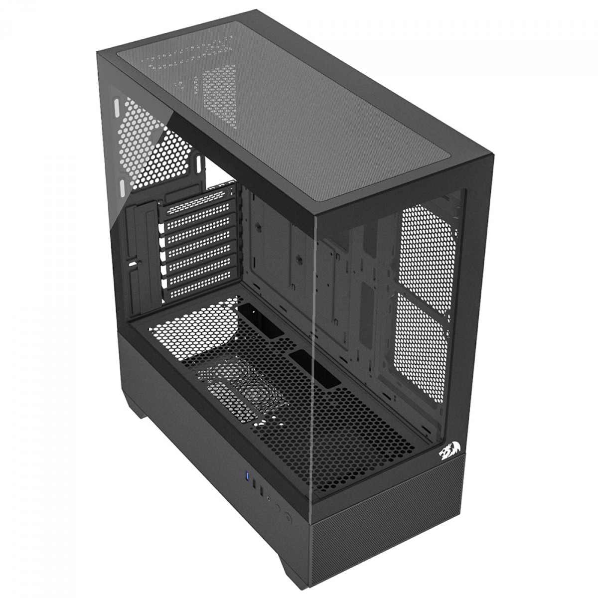 Gabinete Gamer Redragon Reflect Flow, Preto, Mid Tower, Vidro Temperado, ATX, Sem Fonte, Sem Fan, CA-606B