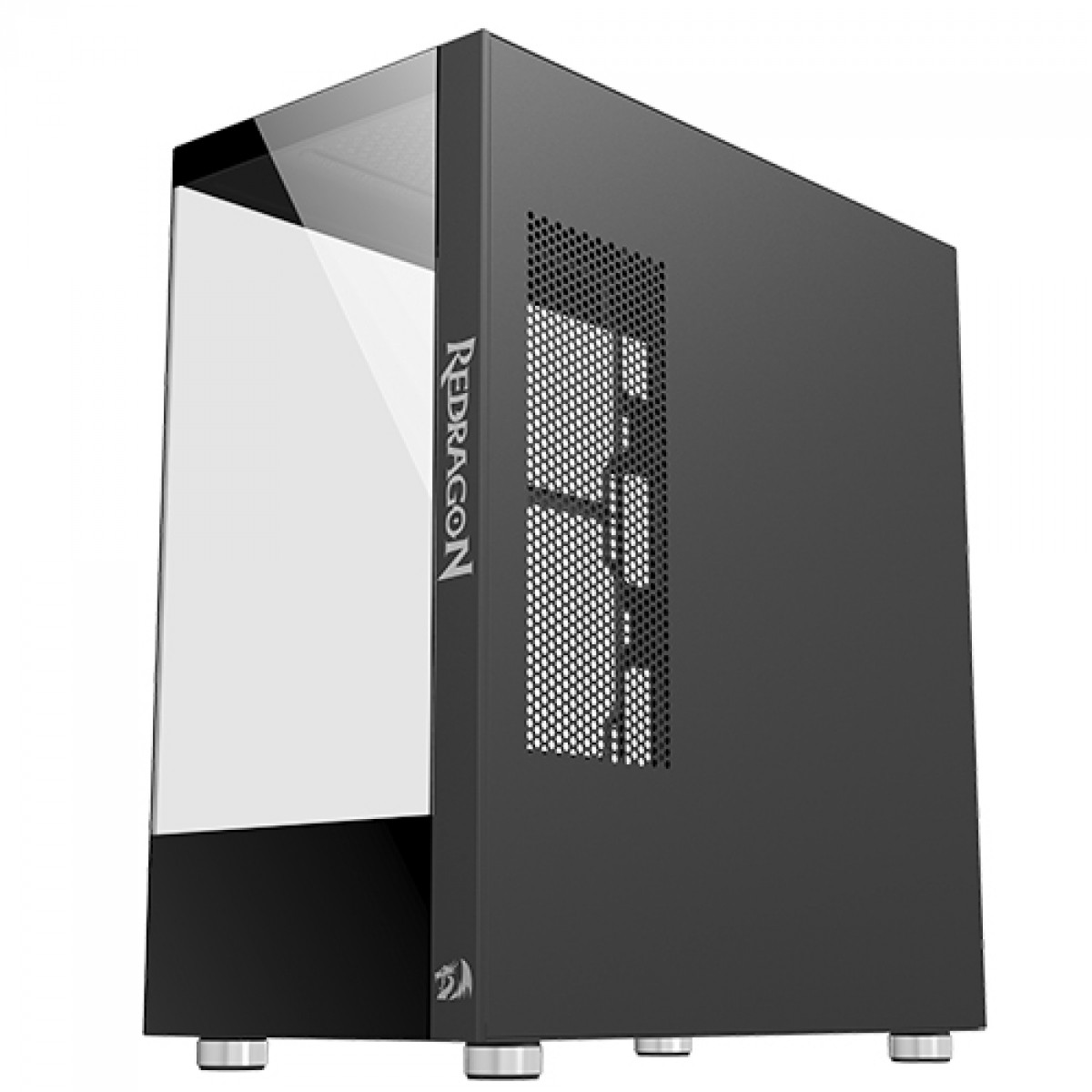 Gabinete Gamer Redragon Reflect, Preto, Mid Tower, Vidro Temperado, ATX, Sem Fonte, Sem Fan, CA-601B