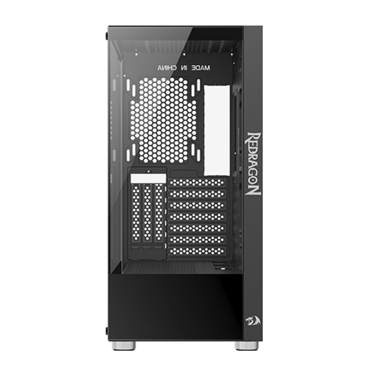 Gabinete Gamer Redragon Reflect, Preto, Mid Tower, Vidro Temperado, ATX, Sem Fonte, Sem Fan, CA-601B