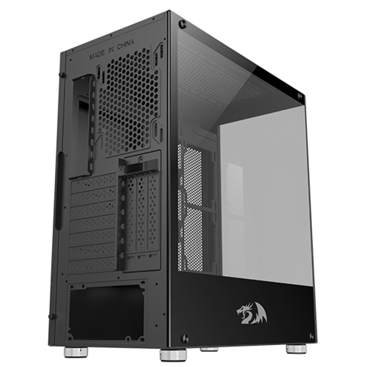 Gabinete Gamer Redragon Reflect, Preto, Mid Tower, Vidro Temperado, ATX, Sem Fonte, Sem Fan, CA-601B