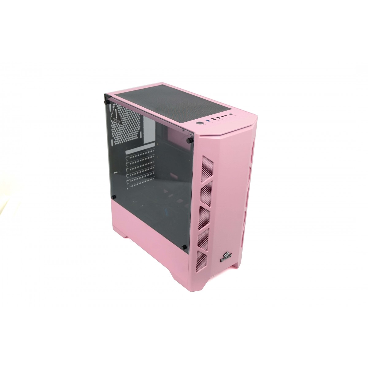 Gabinete Gamer Redragon Starscream, Mid Tower, Vidro Temperado, Pink, Sem Fonte, Sem Fan, GC-610P