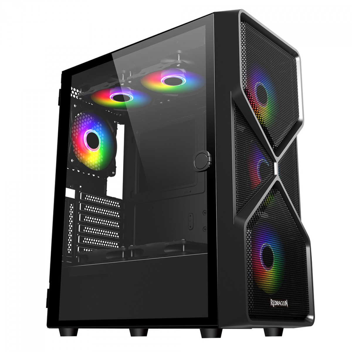 Gabinete Gamer Redragon Superion, Mid Tower, Vidro Temperado, Black, ATX, Sem Fonte, Sem Fan, GC-MB211