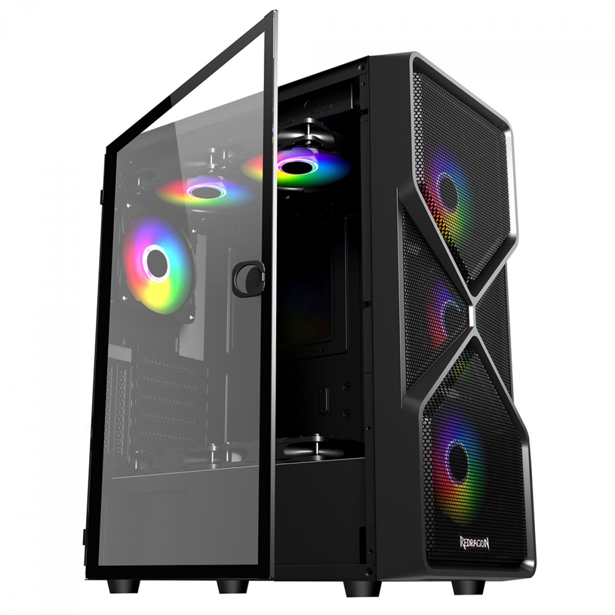 Gabinete Gamer Redragon Superion, Mid Tower, Vidro Temperado, Black, ATX, Sem Fonte, Sem Fan, GC-MB211