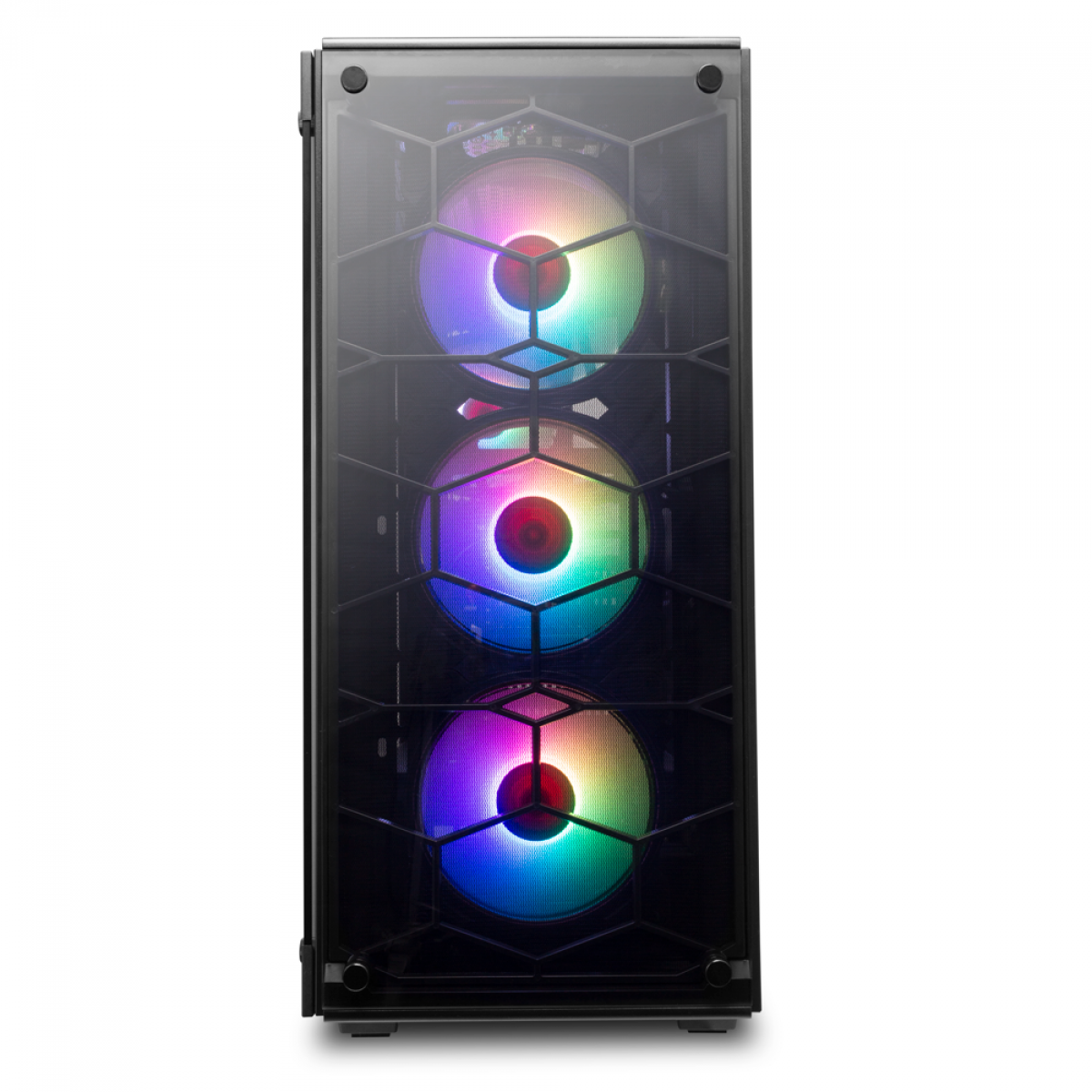 Gabinete Gamer Redragon Wheel Jack, Mid Tower, Vidro Temperado, Black, Sem fonte, Com 4 Fans RGB