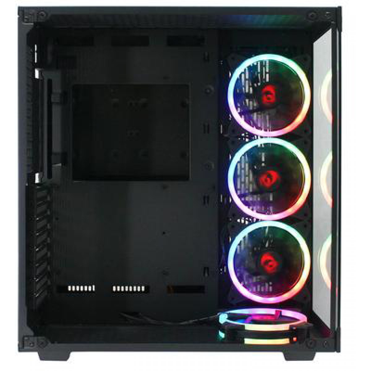 Gabinete Gamer Redragon Wideload, Mid Tower, Vidro Temperado, Black, Sem fonte, Sem fan, GC-802-1