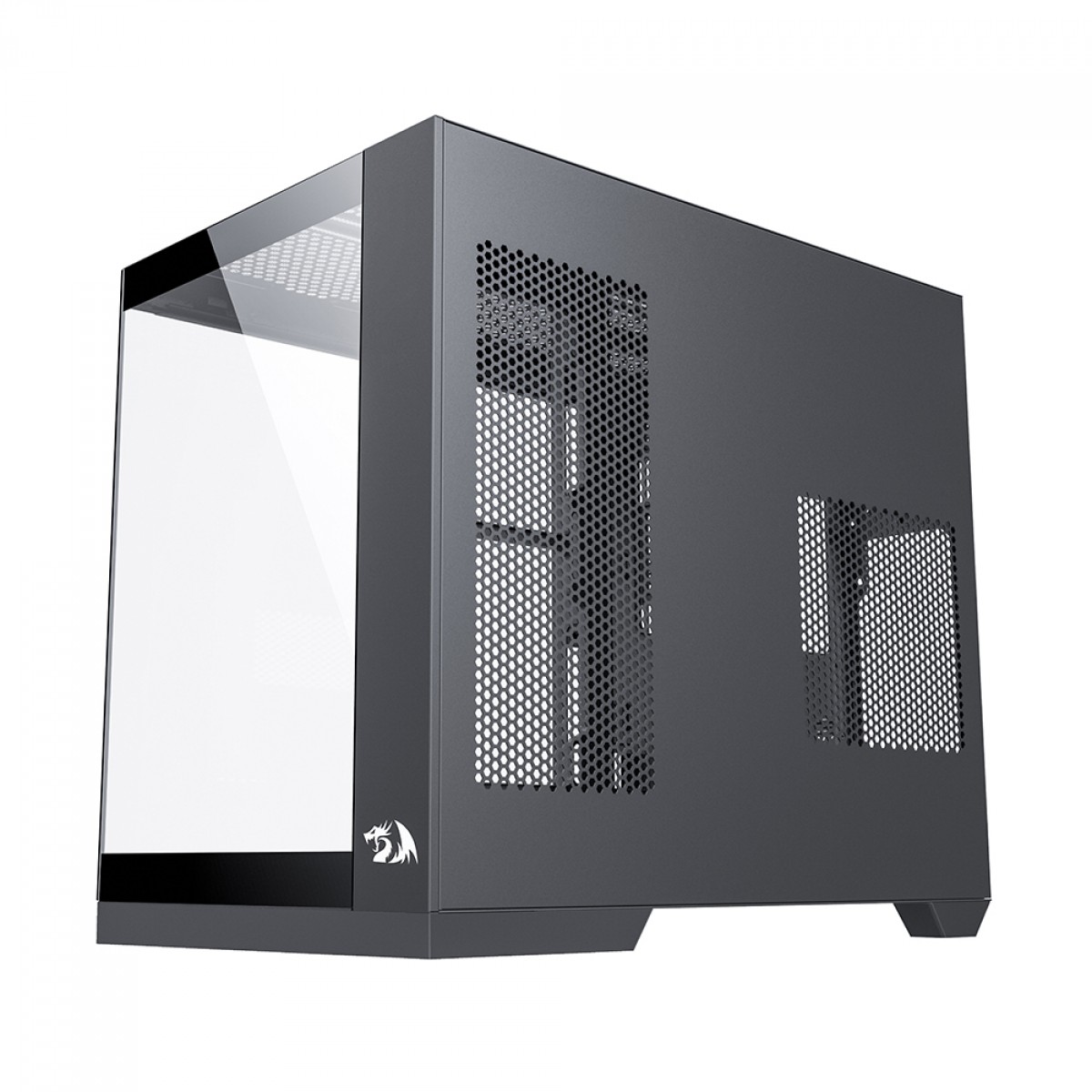 Gabinete Gamer Redragon Wideload Pro, Mid Tower, Vidro Temperado, ATX, Black, Sem Fonte, Sem Fan, CA-604B-PRO
