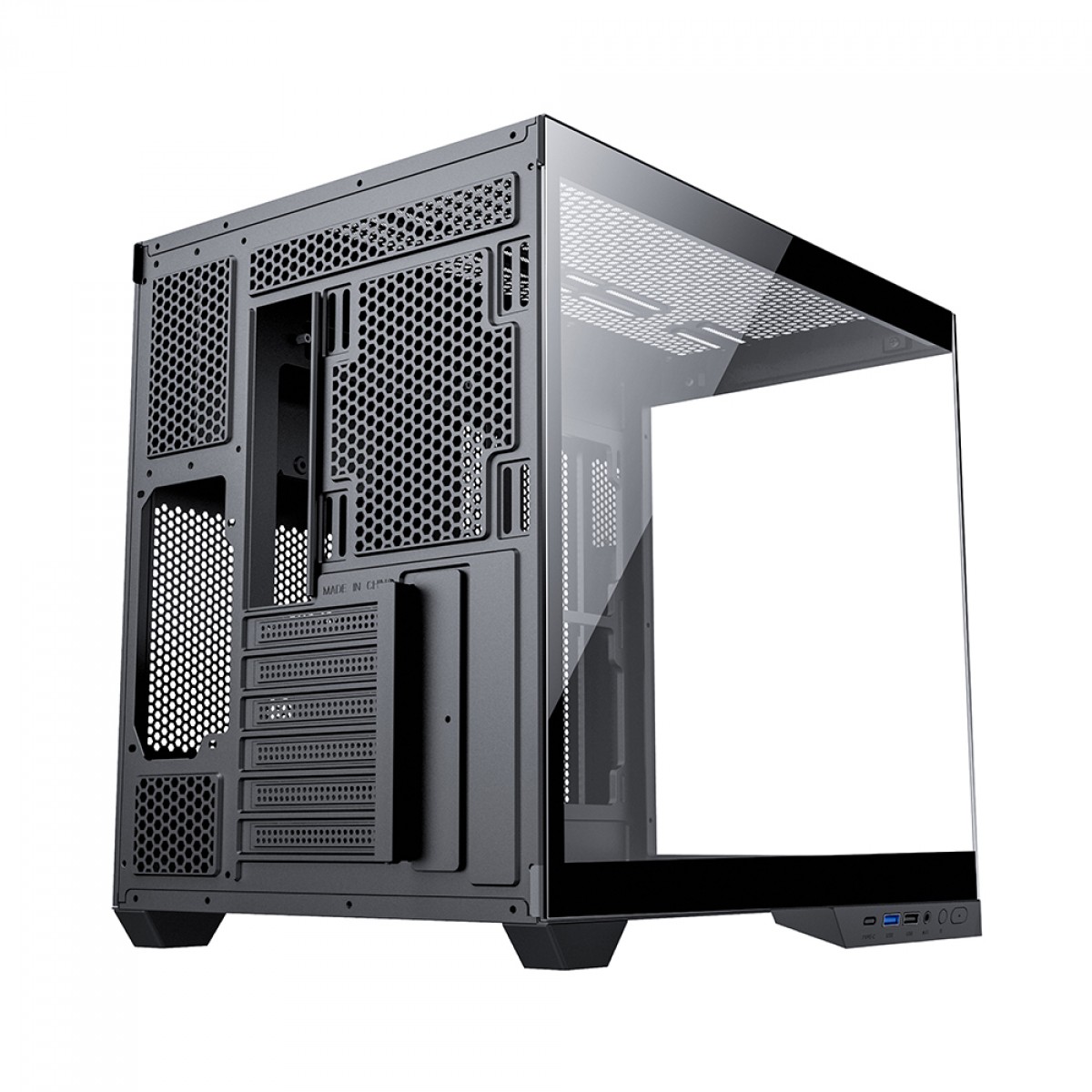Gabinete Gamer Redragon Wideload Pro, Mid Tower, Vidro Temperado, ATX, Black, Sem Fonte, Sem Fan, CA-604B-PRO