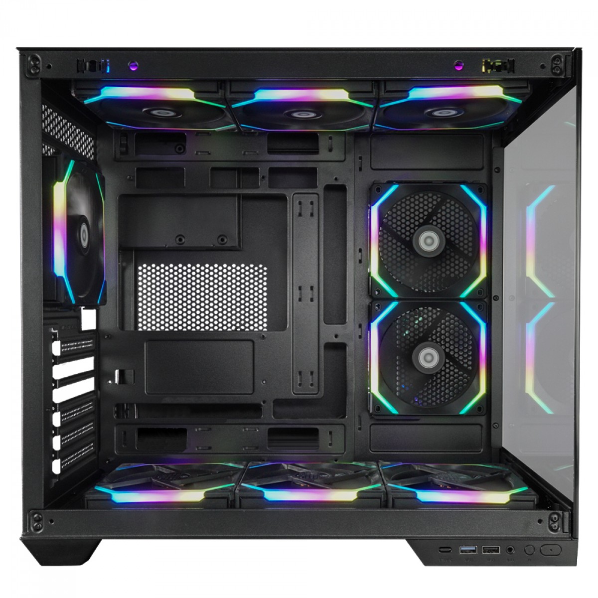 Gabinete Gamer Redragon Wideload Pro, Mid Tower, Vidro Temperado, ATX, Black, Sem Fonte, Sem Fan, CA-604B-PRO